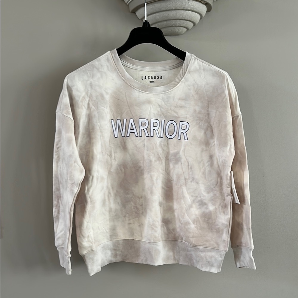 NWT Lacausa Cream Tie-Dye Warrior Sweatshirt​